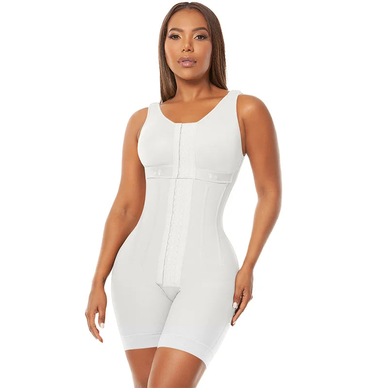 High Compression Slimming Postpartum  Full Body Shaper Waist Trainer Post Liposuction Shapewear With Bones