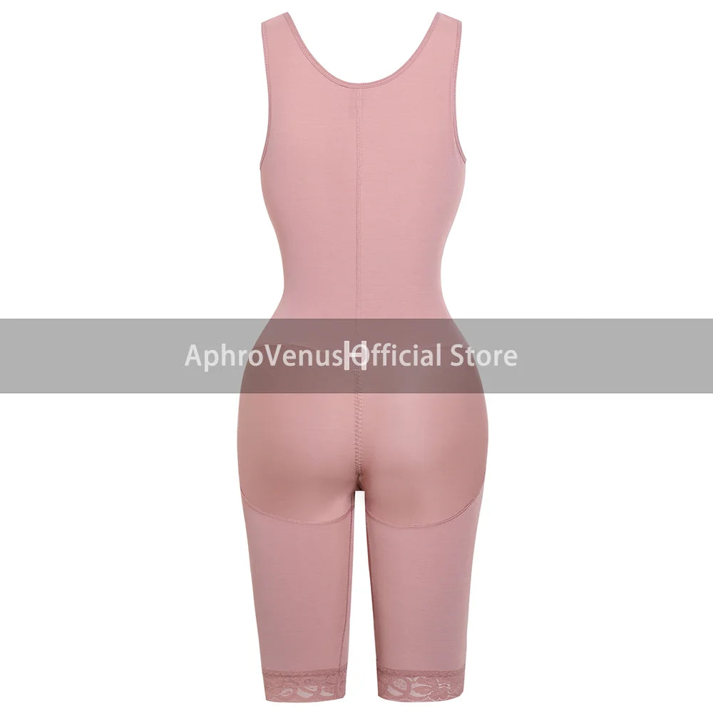 Compression Fabric Abdominal Control Adjustable Shoulder Clasps And Buttock Butt Lifter Slimming Body Shaper