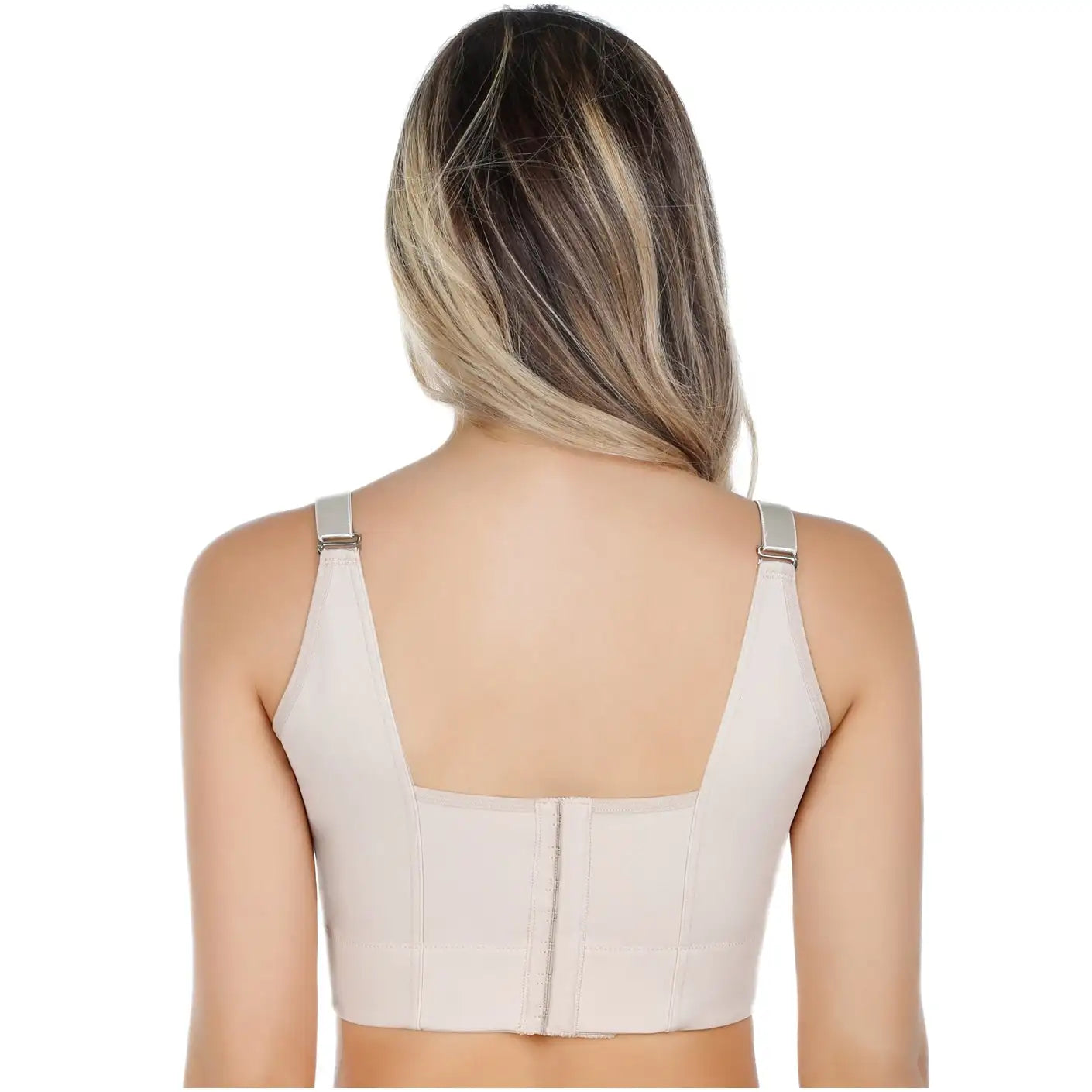 Extra Firm High Compression Full Cup Push Up Bra Correcting Hook-eyes Body Beauty Bra