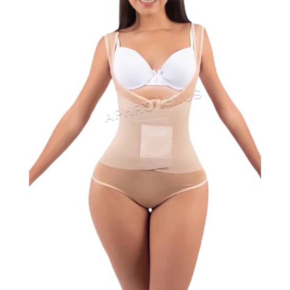 Women's Double Compression Vest Style Waist Trainer Adjustable Hook-eyes Corest Flat Belly Body Shaper