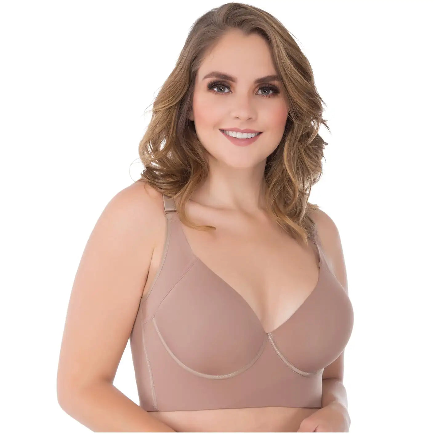 Extra Firm High Compression Full Cup Push Up Bra Correcting Hook-eyes Body Beauty Bra