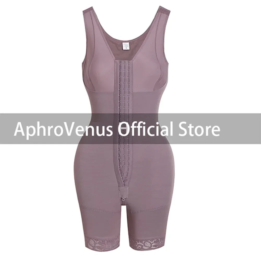 Full Body Shaper High Compression Shapewear Girdle With Brooches Bust For Postpartum Slimming Sheath Belly