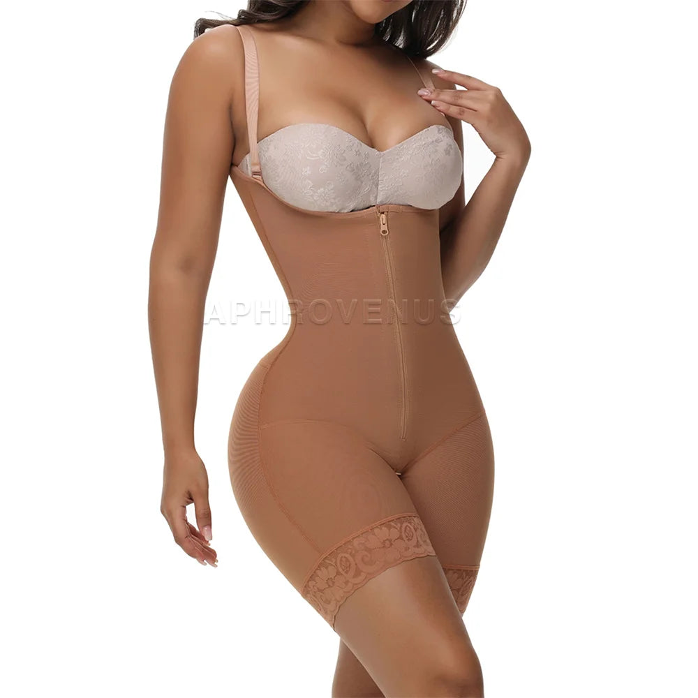 Seamless High Waist Slimming Body Shaper Butt Lifter BBL Shorts Shapewear Tummy Control Zipper Underwear