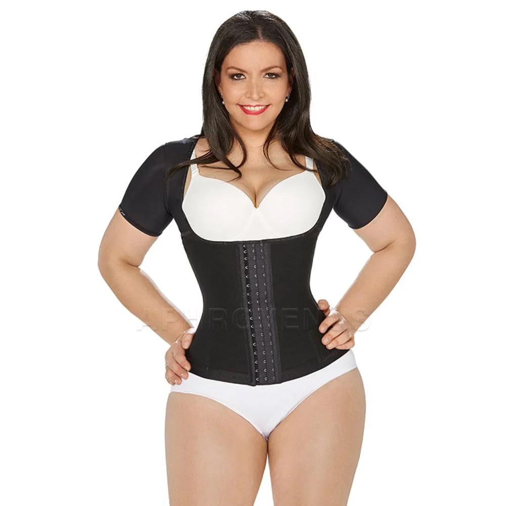 Short Sleeve Open-chest Waist Trainer Tops Body Sculpting Clothes Fitness Shaper Abdomen Sports Clothes Slimming Underwear