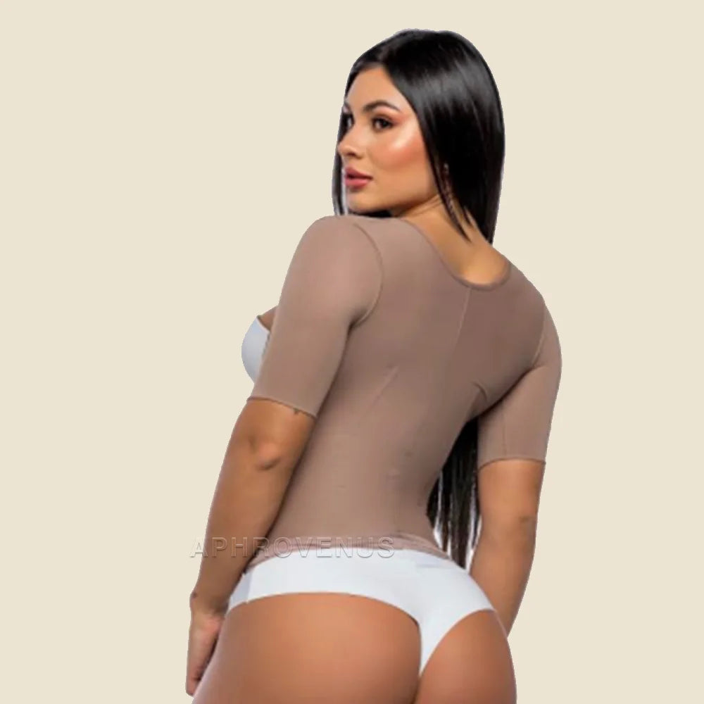 Short Sleeve Breasted Waist Trainer Top Body Sculpting Clothes  Fitness Shaper Abdomen Sports Clothes Slimming Underwear