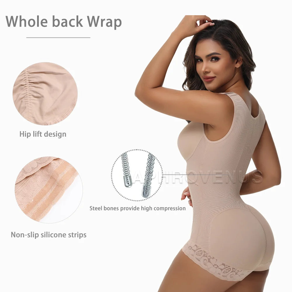 Chest Stretch Expansion Butt Lifting Body Shaper Post Surgery Stage 2/3 Tummy Control High Compression Shapewear