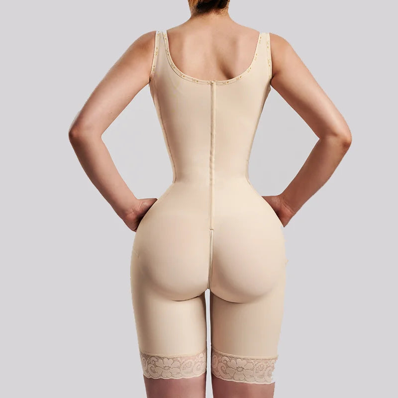 High Compression Front Zipper Body Shaper Tummy Control Slimming Shapewear Waist Trainer Post-Surgical Use