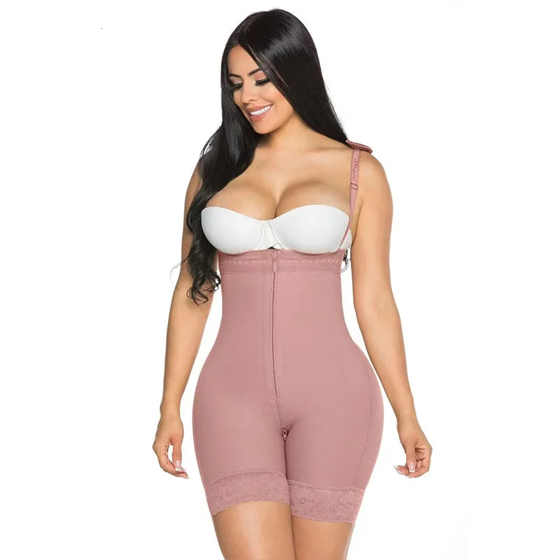 Compression Shaper Open Bust Tummy Control with Zipper Body Beauty Shapewear Waist Trainer Post-Surgical Use