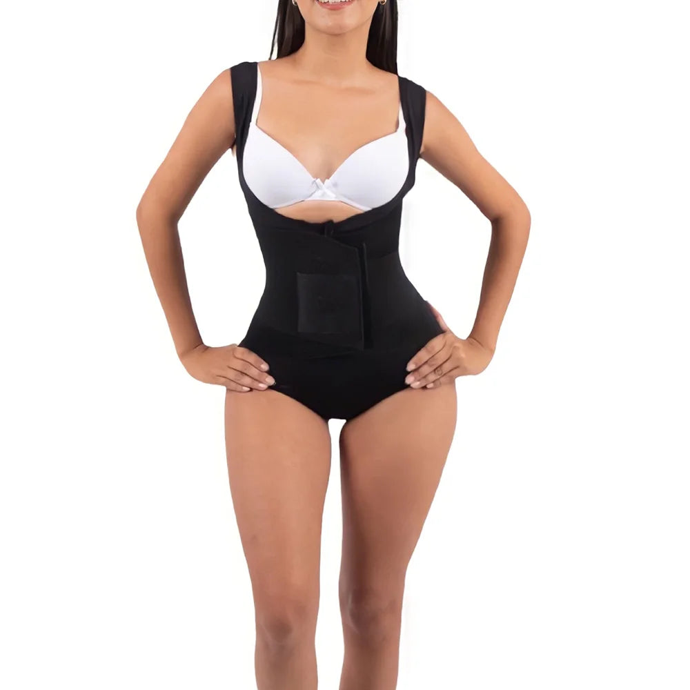 Women's Double Compression Vest Style Waist Trainer Adjustable Hook-eyes Corest Flat Belly Body Shaper