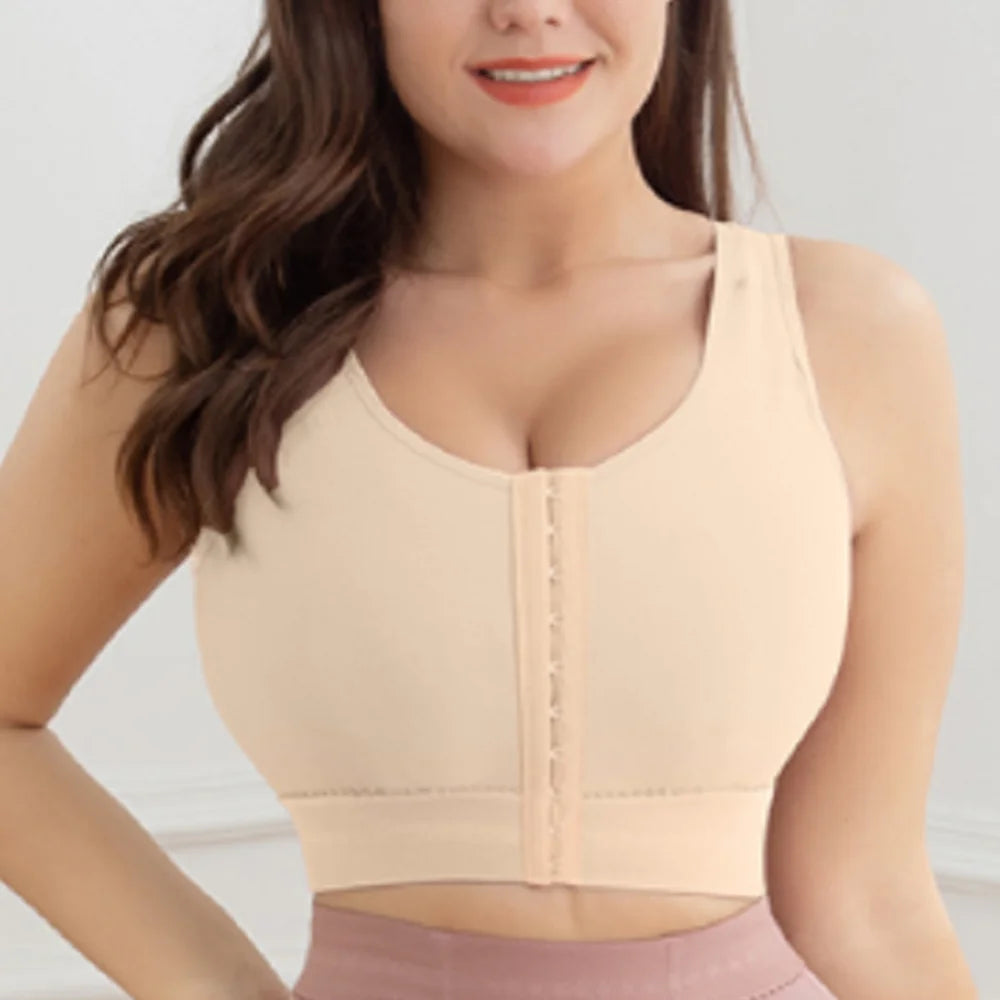 Women Front Hooks Posture Corrector Lift Up Bra Everyday Wear Comfort Shaping Bra Underwear Support Fitness Vest