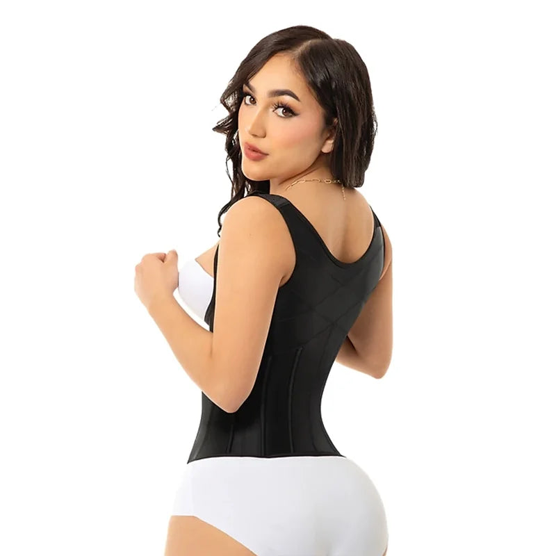 Women's High Compression Waist Trainer Corset Adjustable Hook-eyes Shaper Boned Abdomen Belt Flat Belly Sheath