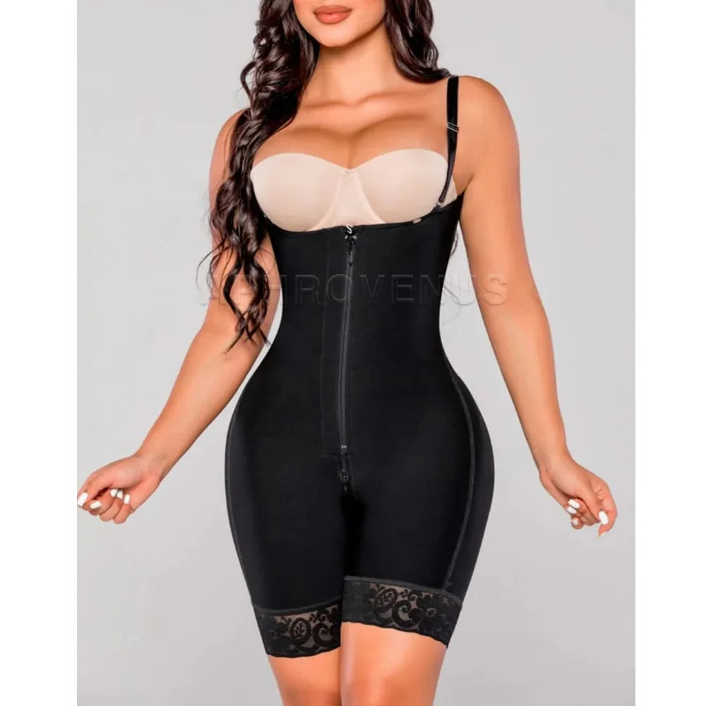 Fajas front Zipper Seamless Slimming Shapewear Tummy Control Compression Waist Trainer Body Shaper for Post-Surgical Use
